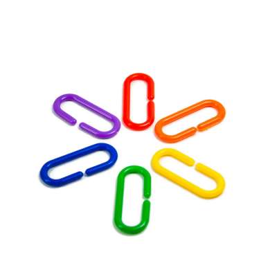 Durable plastic counting c chain links for educational toy